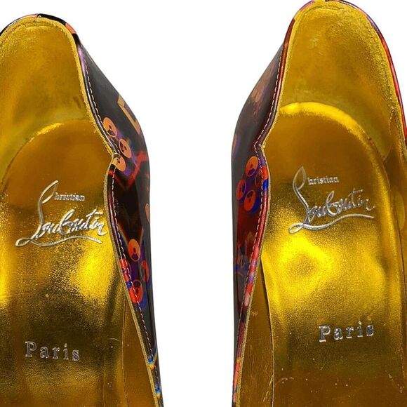 Christian Louboutin Hot Chick 100 Discolaser High Heel Patent Pump EU 37 US 7 - Picture 5 of 12